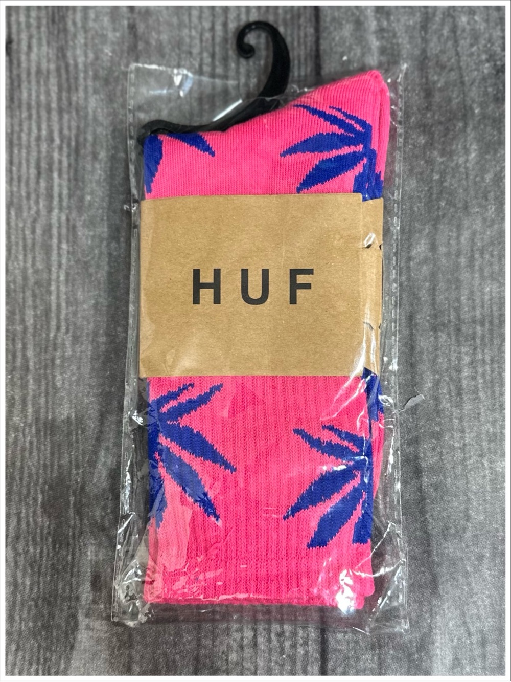 HUF Plantlife Crew Socks - Magenta Heather/Navy NWT [7002]